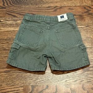 Janie and Jack Green Denim Cargo Shorts with cinching waist size 2T